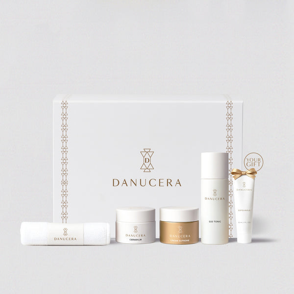 Danucera Foundation Bundle includes cerabalm, cream supreme, d22 tonic, dualwashcloth plus gift with purchase cerabalm 30ml